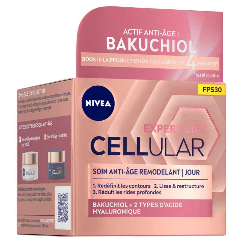 Crème visage anti-rides NIVEA Elasticité Acide Hyaluronique FPS30 Hyaluron Cellular Filler 50ml