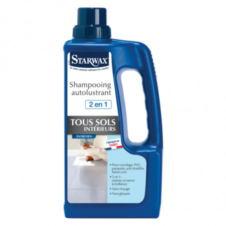 Starwax - Shampooing Autolustrant  2 En 1  Tous Sols Interieurs 1L