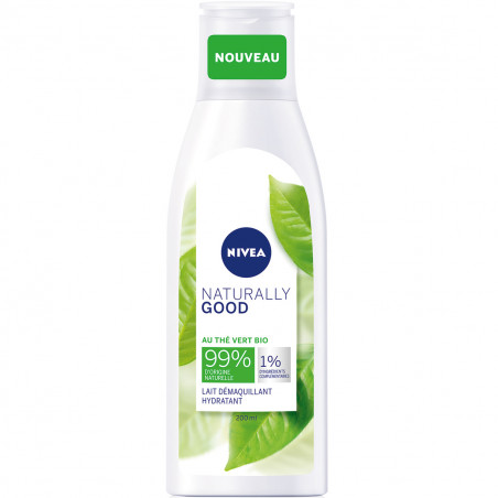 Lait démaquillant visage NIVEA Hydratant Thé vert BIO Naturally Good 200ml