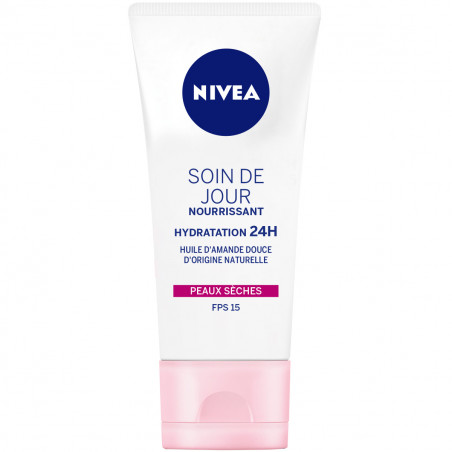 Crème visage nourrissante NIVEA Hydratation 24h Huile d'Amande Douce Peaux sèches Essentials 50ml