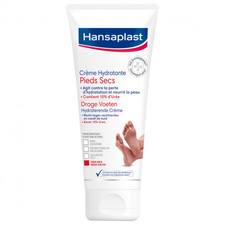 Pack de 3 - Hansaplast Crème hydratante pieds secs 10% d'Urée - 100 ml