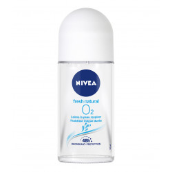 Pack de 4 - Déodorant Bille Femme NIVEA Protection Longue Durée Fresh Natural O2 50ml