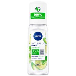 Pack de 4 - Déodorant Vaporisateur Femme NIVEA Aloe Vera BIO Naturally Good 75ml