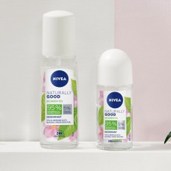 Pack de 4 - Déodorant Vaporisateur Femme NIVEA  Green Tea BIO Naturally Good 75ml