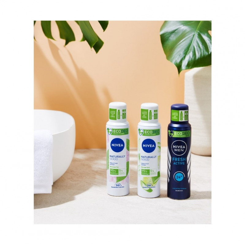 Pack de 4 - Déodorant ECODEO Femme NIVEA Aloe Vera BIO Naturally Good 125ml