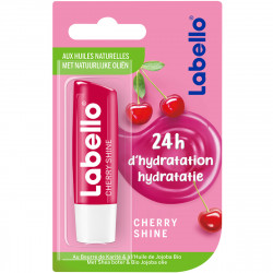 Pack de 4 - Stick soin des lèvres hydratant LABELLO Huiles naturelles Cerise 5,5ml