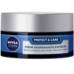 Pack de 2 - Crème nourrissante express homme NIVEA MEN aloe vera Protect & Care 50ml