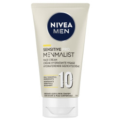 Pack de 2 - Crème hydratante visage homme NIVEA MEN peaux sensibles de 10 ingrédients seulement Sensitive Pro Menmalist 75ml