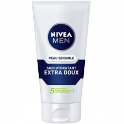 Pack de 2 - Soin visage hydratant 24H extra doux homme NIVEA MEN 0% Alcool Camomille Peau Sensible 75ml