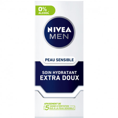 Pack de 2 - Soin visage hydratant 24H extra doux homme NIVEA MEN 0% Alcool Camomille Peau Sensible 75ml Pack de 2 - Soin visage hydratant 24H extra doux homme NIVEA MEN 0% Alcool Camomille Peau Sensible 75ml