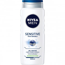 Pack de 6 - Gel douche 3en1 peau sensible NIVEA MEN Sensitive 500ml
