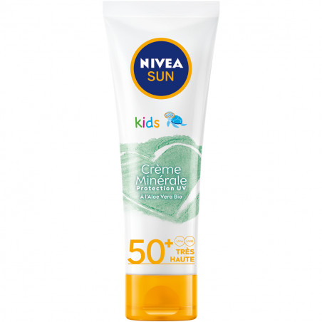 Pack de 2 - Crème Solaire Minérale Enfants NIVEA Aloe Vera BIO FPS 50+ Protection Minérale 50ml