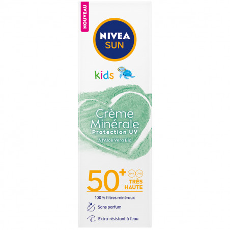 Pack de 2 - Crème Solaire Minérale Enfants NIVEA Aloe Vera BIO FPS 50+ Protection Minérale 50ml
