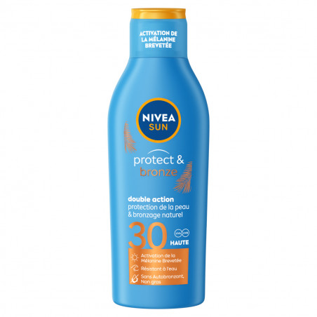 Pack de 2 - Protection solaire lait NIVEA FPS 30 Protect & Bronze 200ml