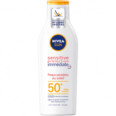 Pack de 2 - Protection solaire lait NIVEA FPS 50+ Protect & Sensitive 200ml