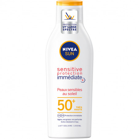 Pack de 2 - Protection solaire lait NIVEA FPS 50+ Protect & Sensitive 200ml Pack de 2 - Protection solaire lait NIVEA FPS 50+ Protect & Sensitive 200ml