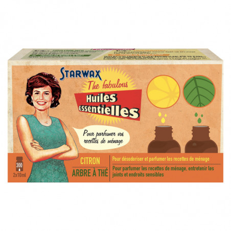 Starwax Fabulous - Coffret De 2 Huiles Essentielles  Citron& Tea Tree