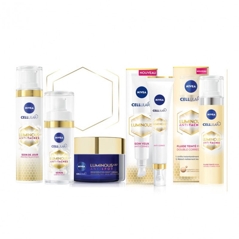 Pack de 2 - Fluide Teinté Anti-Taches LUMINOUS FPS20 unifie instantanément le teint et réduit les taches pigmentaires.