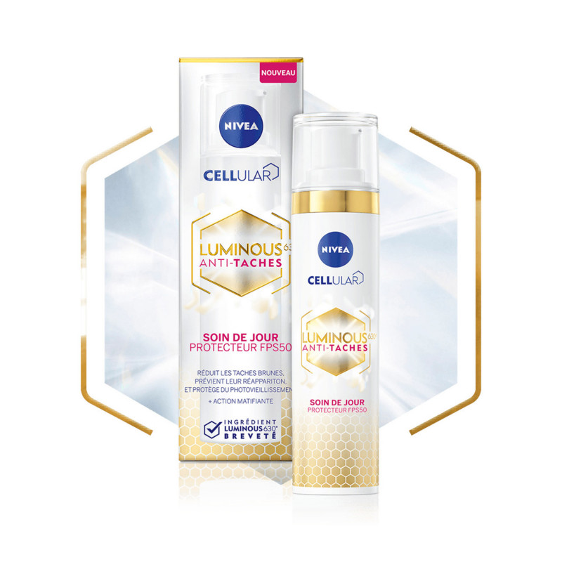 Pack de 2 - Soin Jour Protecteur NIVEA FPS50 Anti-taches CELLULAR LUMINOUS630 40 ml