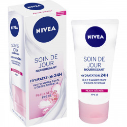 Pack de 2 - Crème visage nourrissante NIVEA Hydratation 24h Huile d'Amande Douce Peaux sèches Essentials 50ml