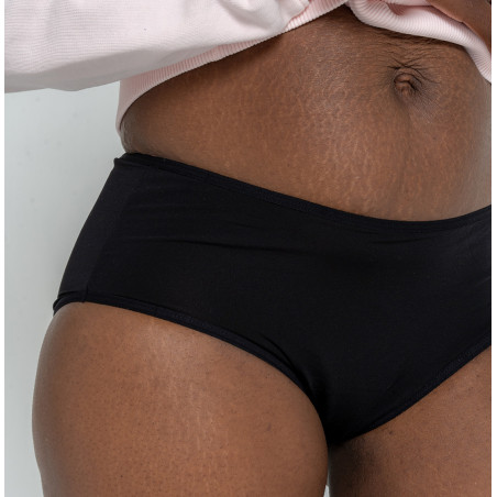 Shorty menstruel T38 convenant aussi aux fuites légères - noir