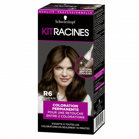 Kit Racines - Coloration Racines Permanente - Châtain  R6