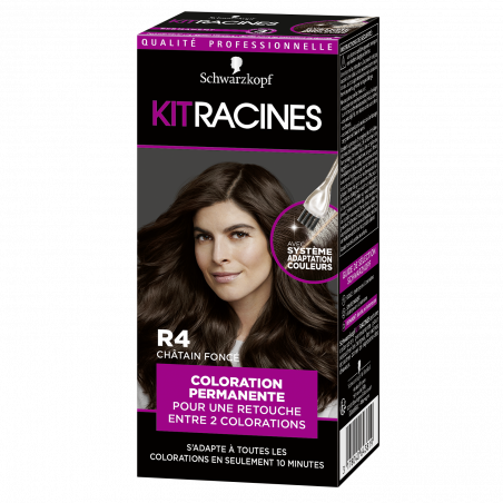 Kit Racines - Coloration Racines Permanente - Châtain Foncé R4