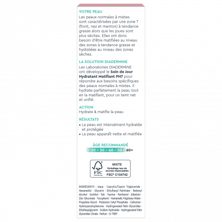 Diadermine - Ph 7 Soin De Jour Hydratant Matifiant - 50 Ml