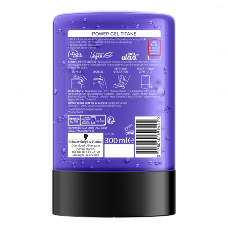 Taft - Power Gel Tube Titane - 300 Ml