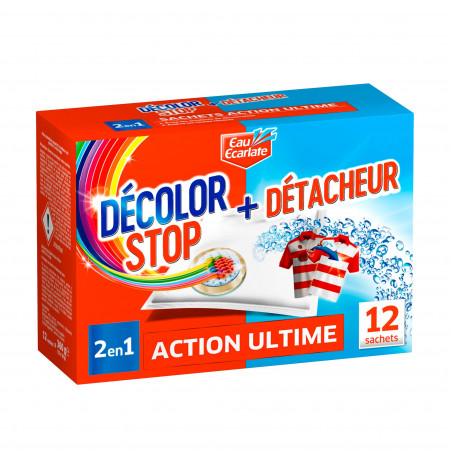 Décolor Stop Action Ultime 2 en 1 + Détacheur x12 Sachets