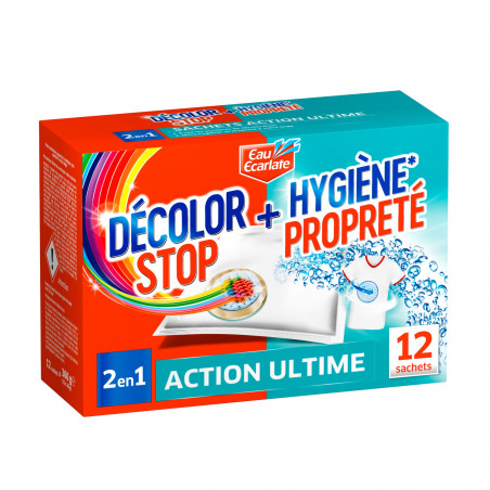 Décolor Stop Action Ultime 2 en 1 + Détacheur Hygiène x12 sachets