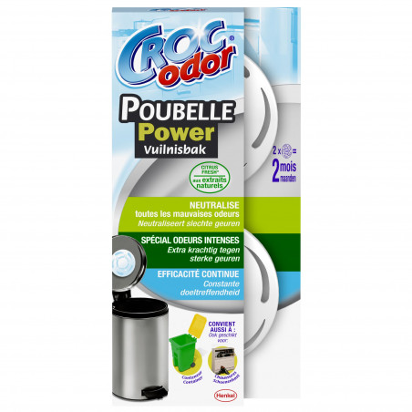 CROC'ODOR Poubelle Power x2