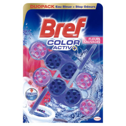 Lot de 10 - BREF WC Color Activ+ Fleurs sauvages - Duo-Pack