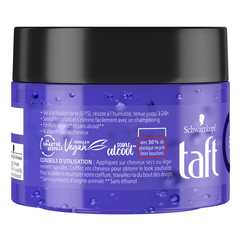 Pack de 2 - Taft - Power Gel Pot Titane - 250 Ml