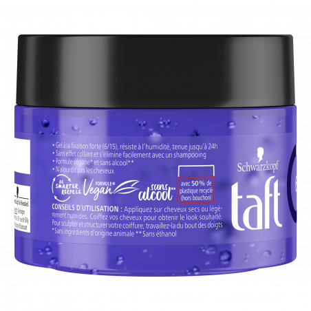 Pack de 2 - Taft - Power Gel Pot Titane - 250 Ml