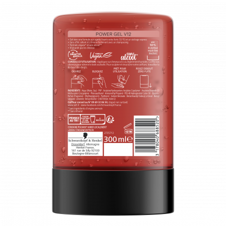 Pack de 2 - Taft - Power Gel Tube V12 - 300 Ml