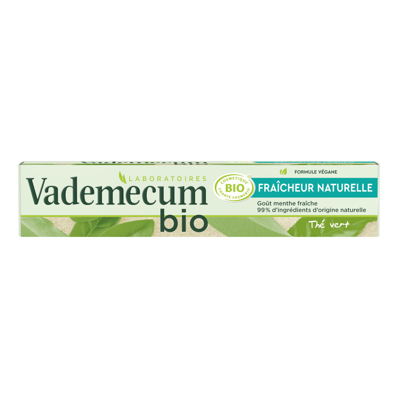 Pack de 6 - Vademecum - Dentifrice Bio - Fraîcheur Naturelle - 75 Ml