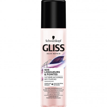 Pack de 6 - Gliss - Lait Démêlant Express Sos Longueurs & Pointes  - 200 Ml