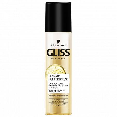 Pack de 6 - Gliss - Lait Démêlant Express Ultimate Huile Précieuse - 200 Ml