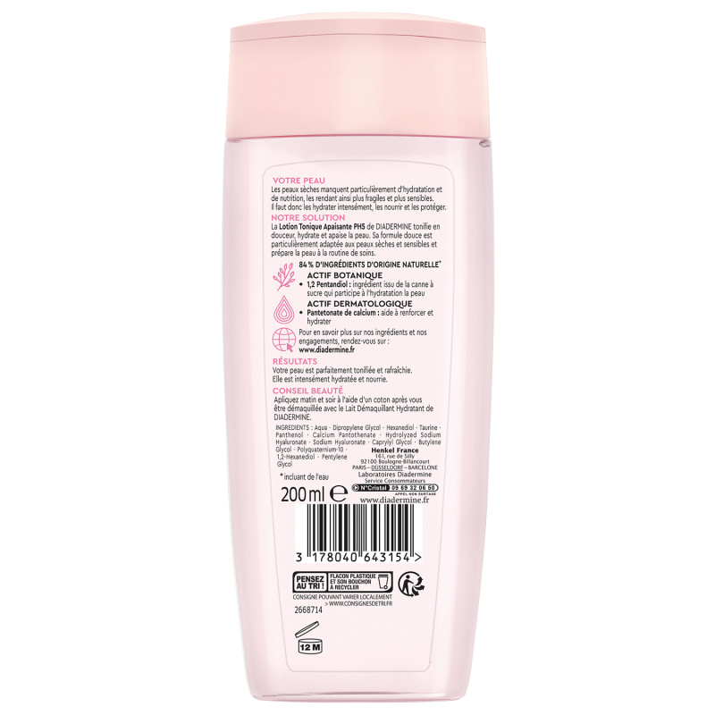Pack de 2 - Diadermine - Lotion Tonique Apaisante Ph5 - 200 Ml