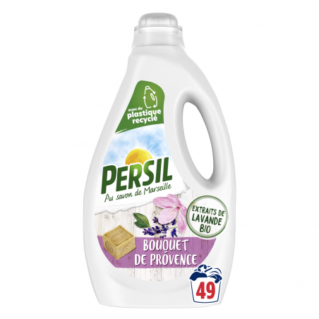 Persil Lessive Liquide Bouquet de Provence aux extraits de Lavande Bio 2,6l 49 Lavages