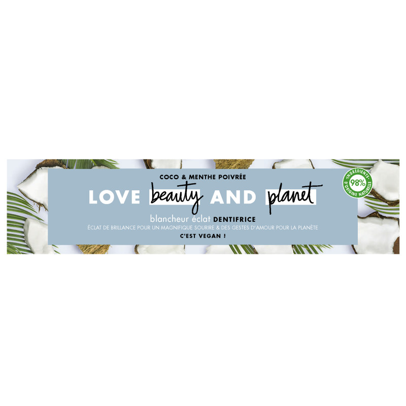 Dentifrice Love Beauty And Planet Blancheur Eclat
