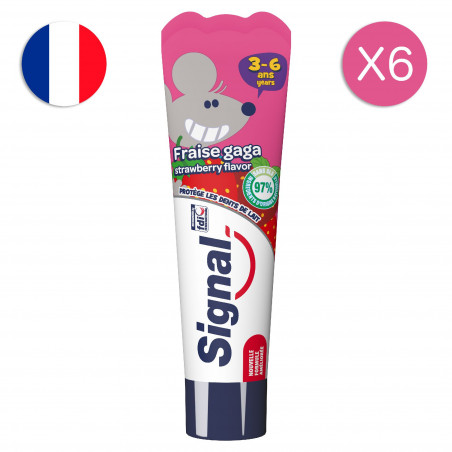 SIGNAL Dentifrice Enfants 3 à 6 Ans Goût Fraise Gaga 50ml