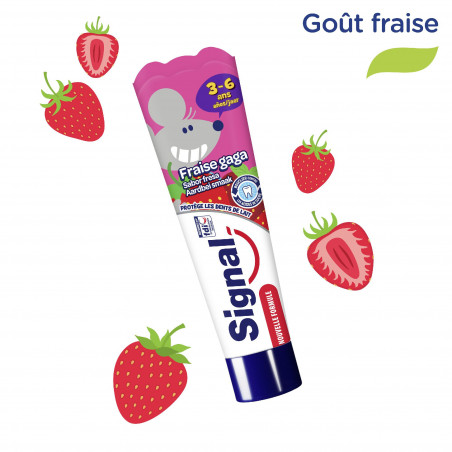 SIGNAL Dentifrice Enfants 3 à 6 Ans Goût Fraise Gaga 50ml