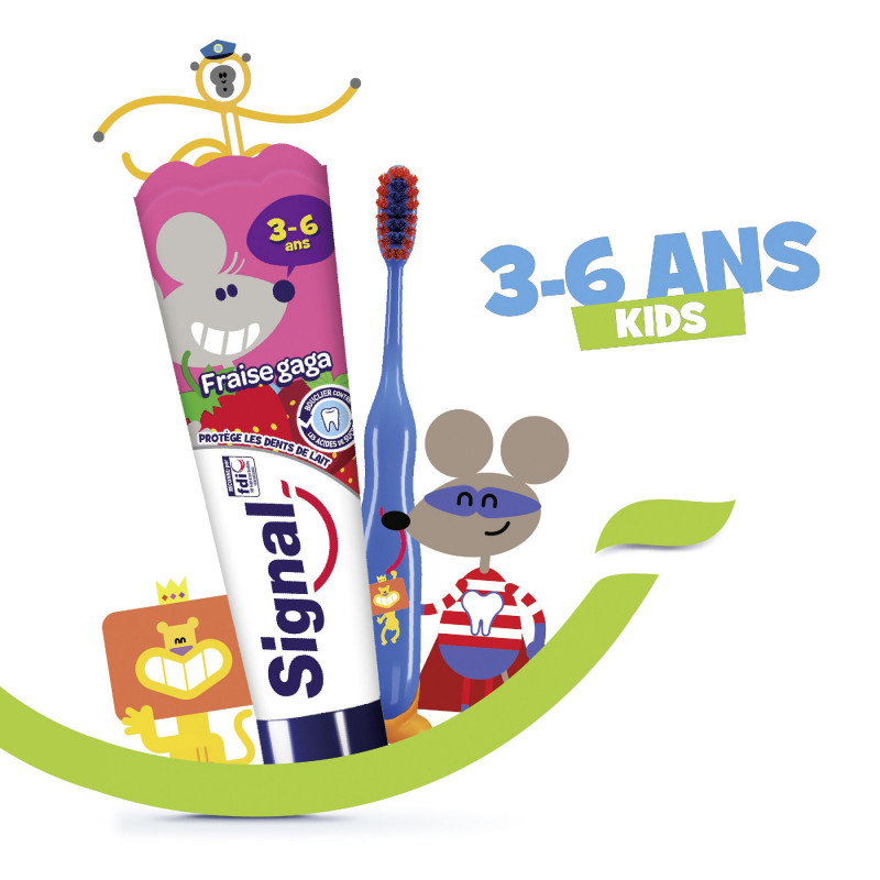 SIGNAL Dentifrice Enfants 3 à 6 Ans Goût Fraise Gaga 50ml