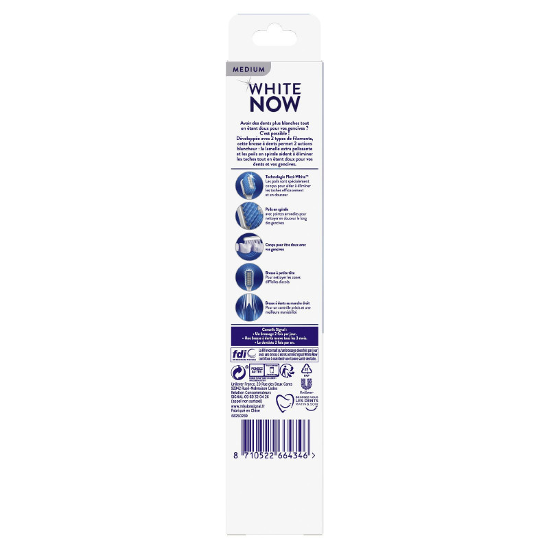 SIGNAL White Now Brosse à Dents Medium
