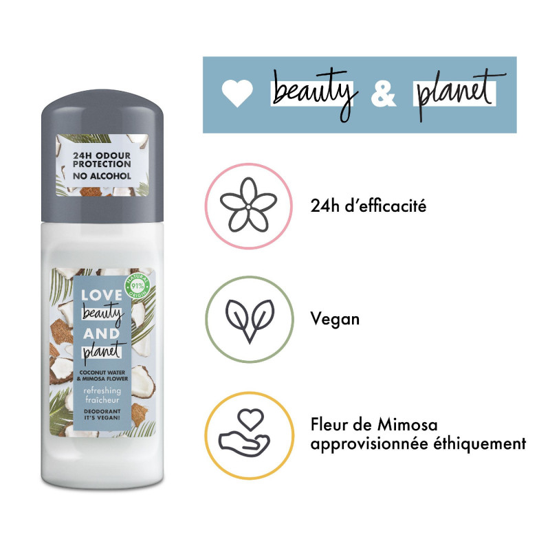 Love Beauty And Planet Déodorant Roll On Fraicheur