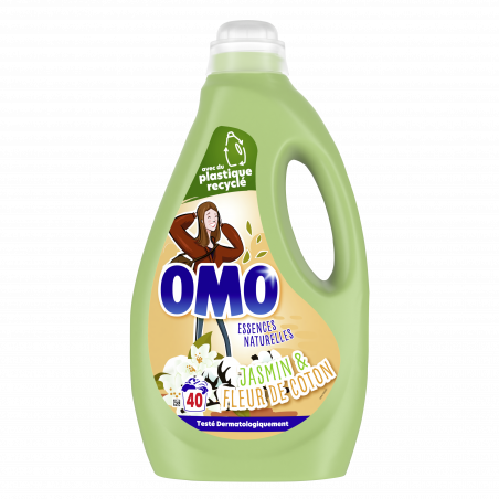 OMO Lessive Liquide Jasmin & Fleur de Coton 2L x40 Lavages