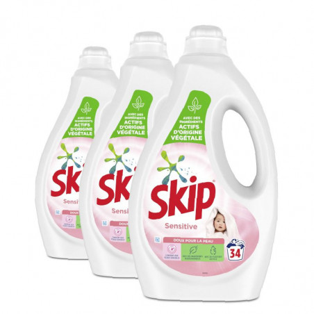 Skip Lessive Liquide Sensitive 34 Lavages 1.7L