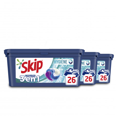 Skip Lessive Capsules Ultimate Power Hygiene 26 Dosettes